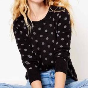 NEW LOFT Wool Polka dot shimmer sweater
